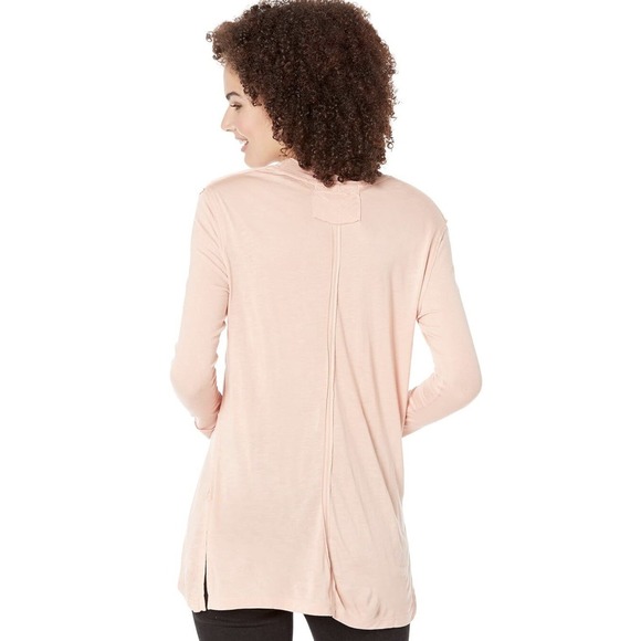 Free People Women's Xsmall Top‎ Fresh And Clean Long Sleeve Tee Coral Mist New - Picture 5 of 12